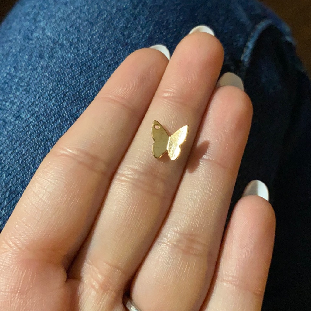 3/$30 3d Gold Plated Butterfly Charm